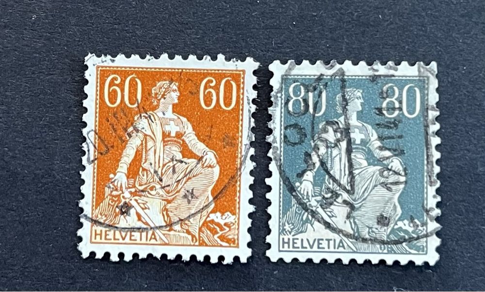 1940 Helvetia Mit Schwert Nr 140y 141y Cat 800 Kaufen Auf Ricardo