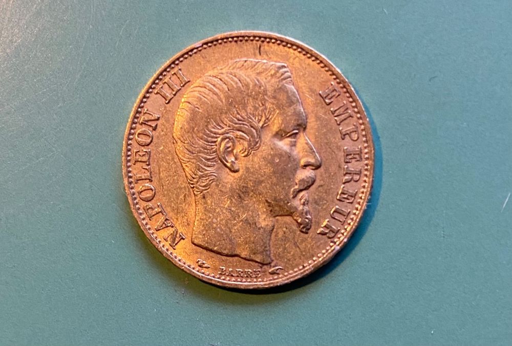 Französische Goldmünze 20 Francs 1854 Kaiser Napoleon III Kaufen auf