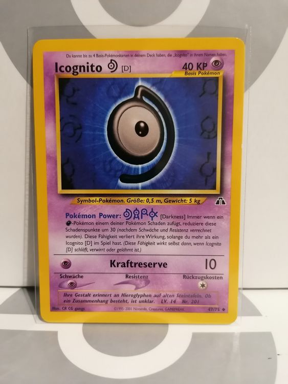 ICOGNITO D NEO DISCOVERY POKEMON KARTE 2001 Kaufen Auf Ricardo