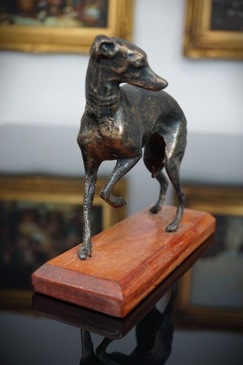 Greyhound Whippet Bronze Eisen Figur Skulptur Hund Kaufen Auf Ricardo