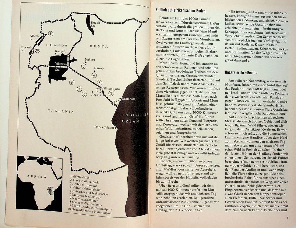 SJW 1171 W U H Dolder Fotojagd In Ostafrika EA 1972 Kaufen Auf Ricardo