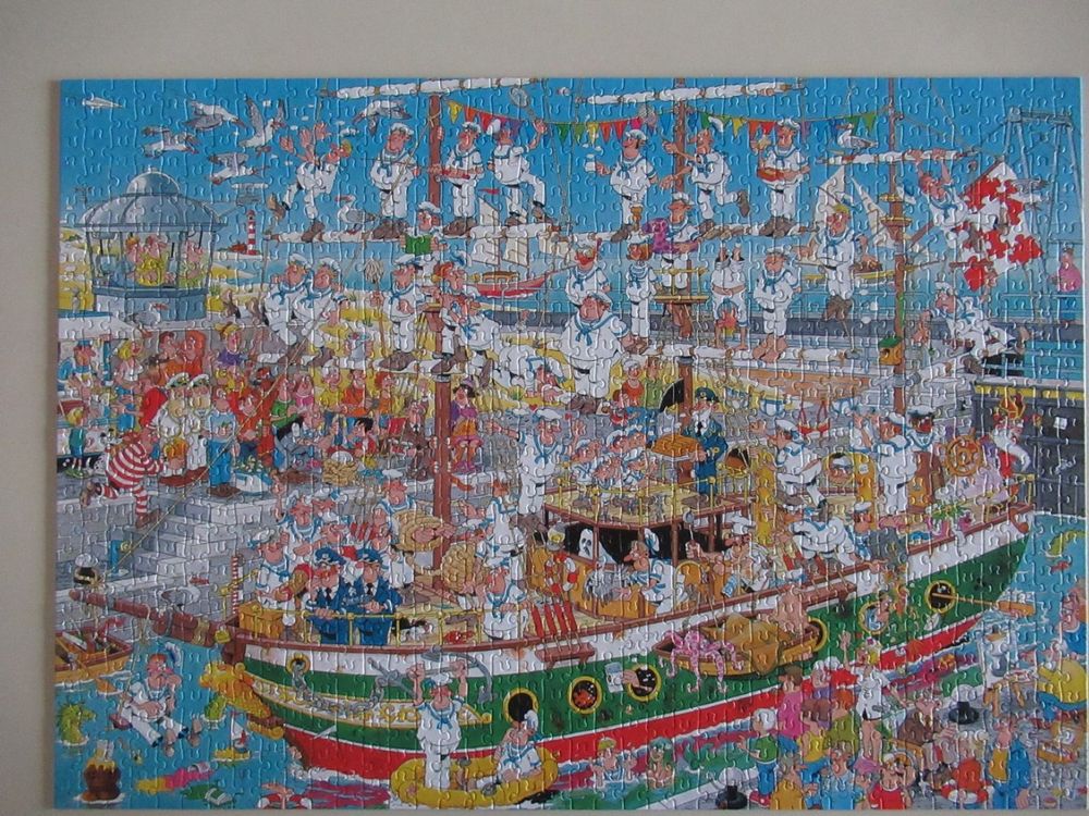 1000 Puzzle Jumbo Van Haasteren Tall Ship Chaos Komplett Kaufen Auf