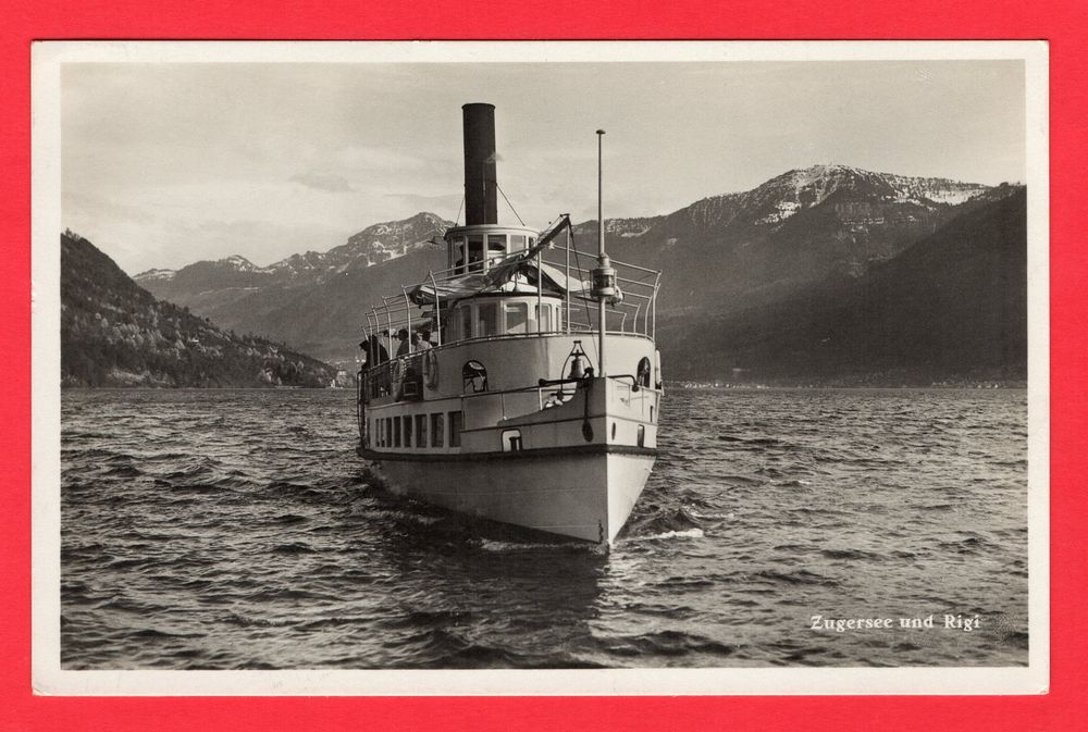 Dampfschiff Fotokarte Zugersee Und Rigi Kaufen Auf Ricardo