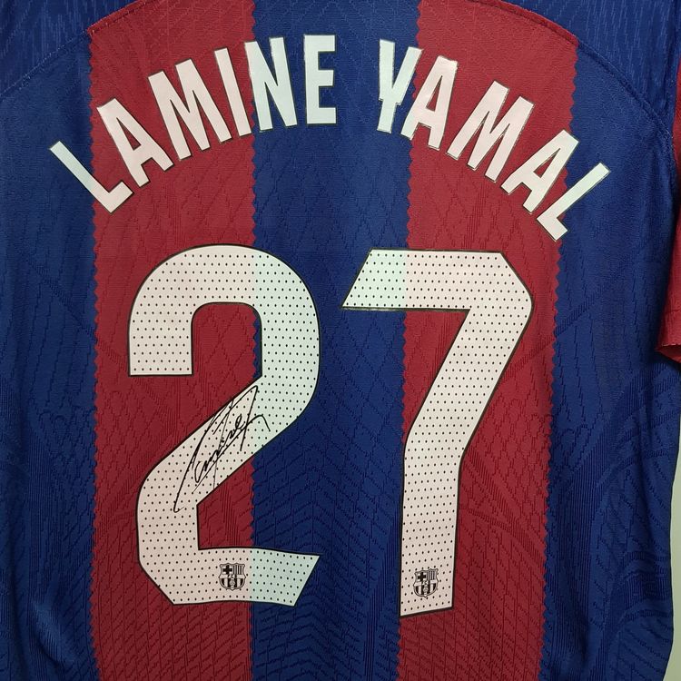 Lamine Yamal FC Barcelona Home Spieler Trikot Signiert Kaufen Auf