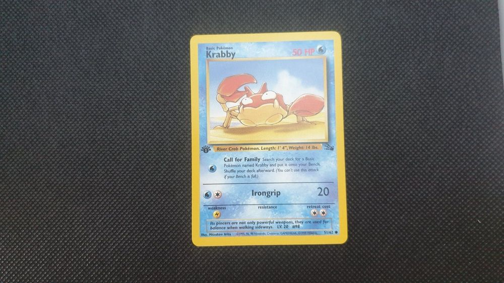 Krabby St Edition Fossil Nm Mint Pokemon Kaufen Auf Ricardo