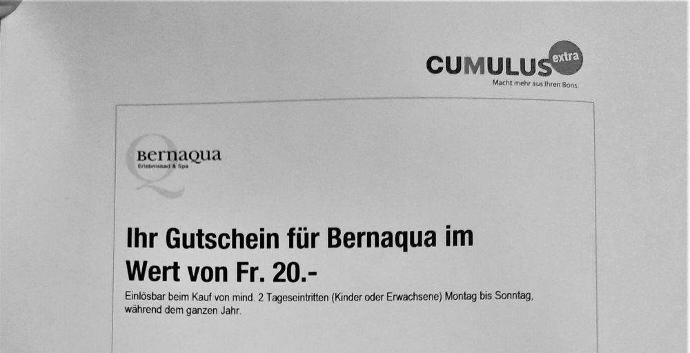 Bernaqua Gutschein Kaufen Auf Ricardo