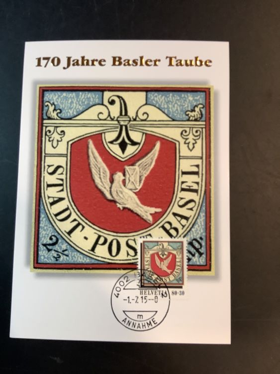 Postkarte Jahre Basler Taube Auflage Ex Kaufen Auf