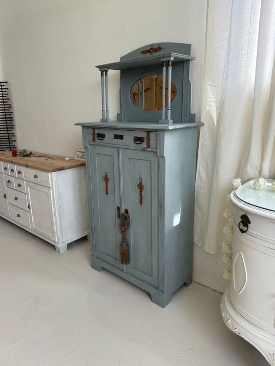 Vertiko Schrank Buffet Jugendstil Tanne Shabby Chic B Rnie S Kaufen