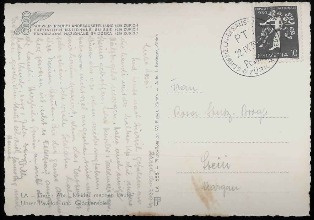 Postkarte Schweizerische Landesausstellung 1939 Zürich Kaufen auf Ricardo