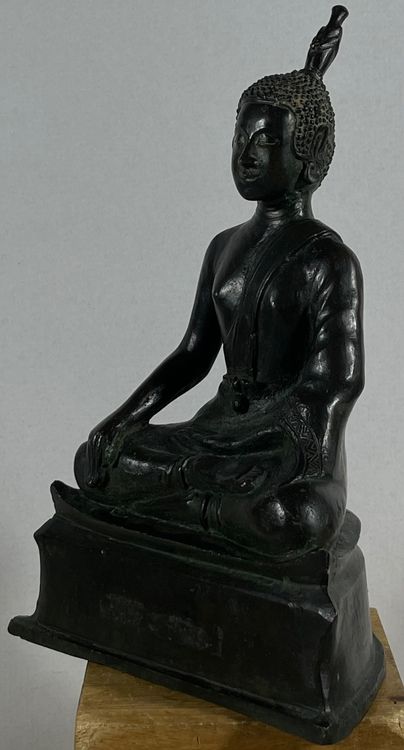 19 Jh Grosses Asiatische Sitzender Bronze Buddha Skulptur Kaufen Auf