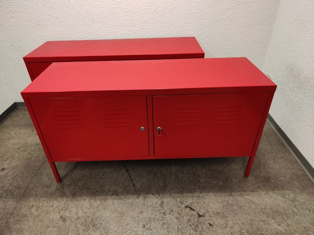 Schrank Ikea Ps Sideboard Rot Metall Kaufen Auf Ricardo