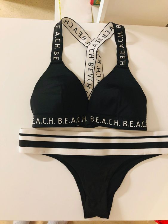 H M Bikini schwarz sportlich in Grösse 36 Oberteil 80 A B Kaufen auf