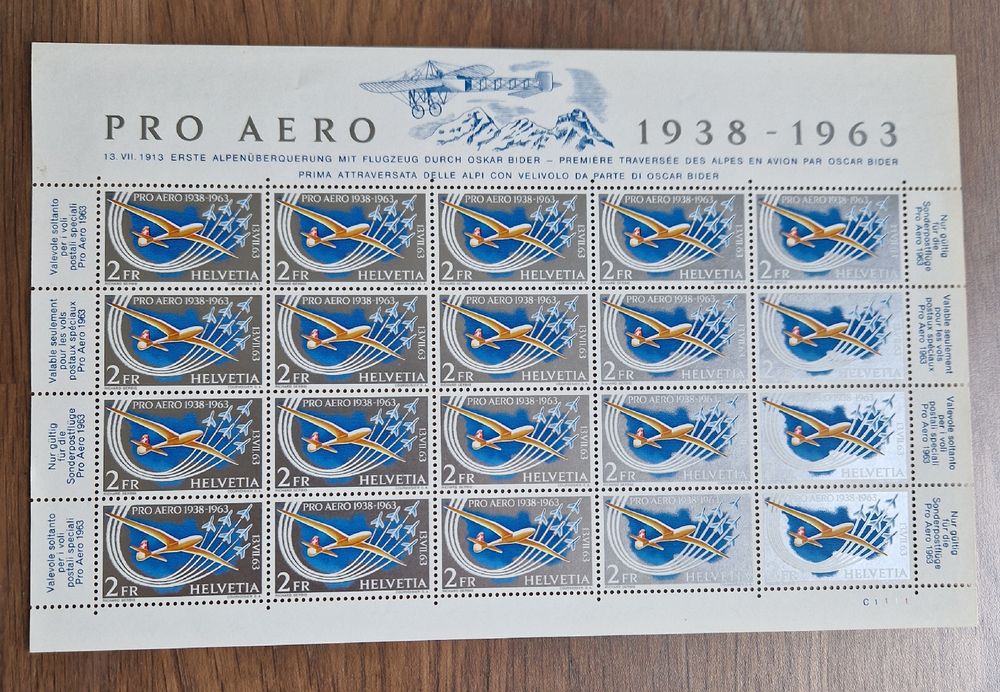 Briefmarken Bogen Postfrisch Pro Aero Kaufen Auf Ricardo