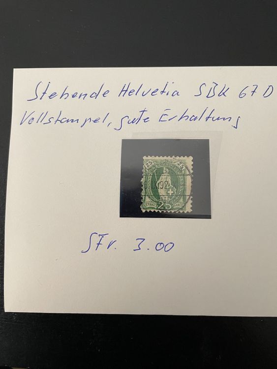 Stehende Helvetia SBK 67 D 1894 1900 Kaufen Auf Ricardo