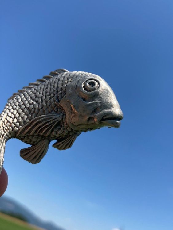 SELANGOR PEWTER Zinn Messerbänkli Fisch Fischfigur Vintage Kaufen auf