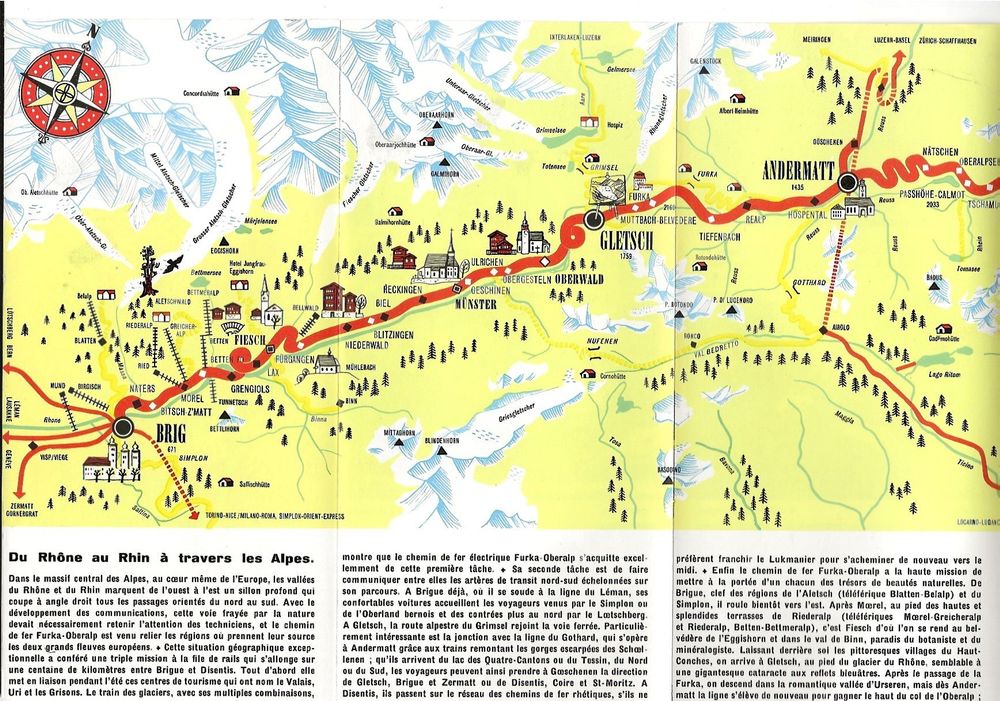 Fo Furka Oberalp Bahn Farbiger Flyer Mit Karte Fr Kaufen