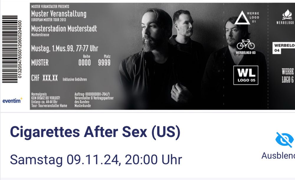 Cigarettes After Sex Ticket 09 11 24 In Basel 1 Sitzplatz Neu
