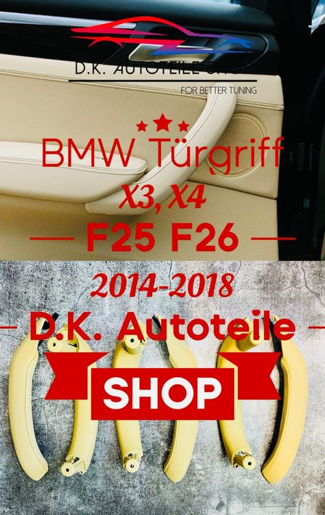 BMW Türgriff Halterung 8 teil aus Leder X3 X4 F25 F26 Beige Kaufen