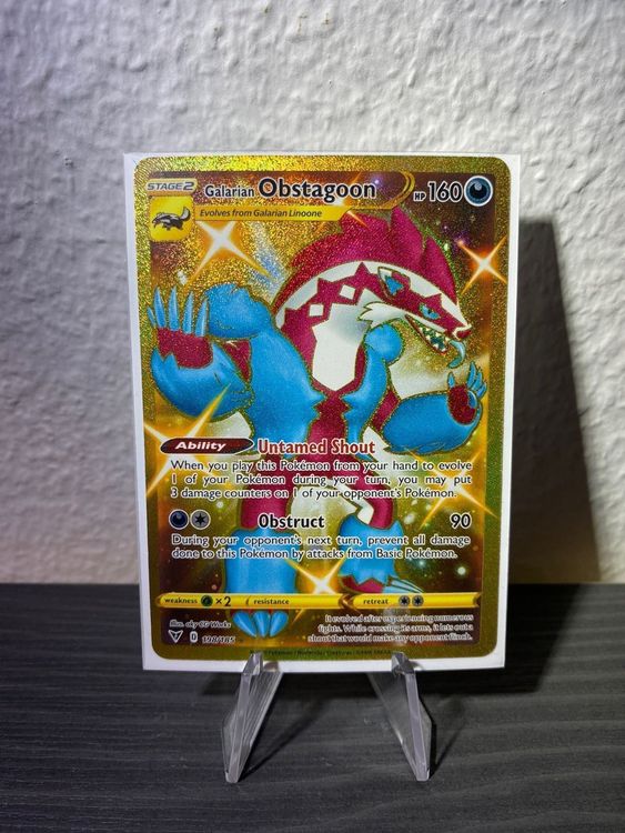 Galarian Obstagoon Fullart Gold Shiny Secret Rare En Kaufen