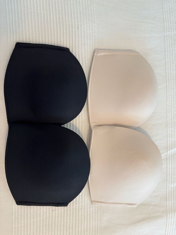 2x Bandeau BHs schwarz nude Gr 85 B neuwertig Intissimi Neu gemäss
