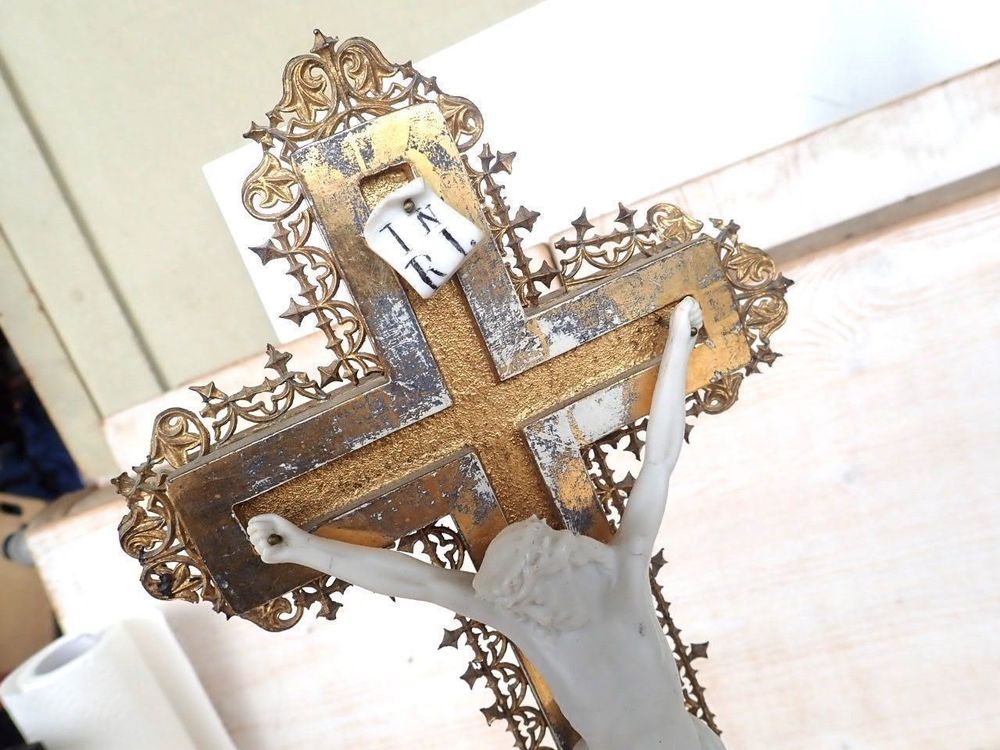 Kruzifix Kreuz Jesus Holz Metall Antik Kaufen Auf Ricardo