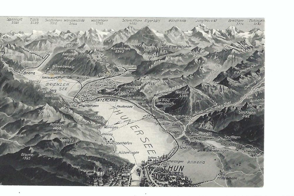 THUN Und Thunersee Berner Oberland Panorama Kaufen Auf Ricardo