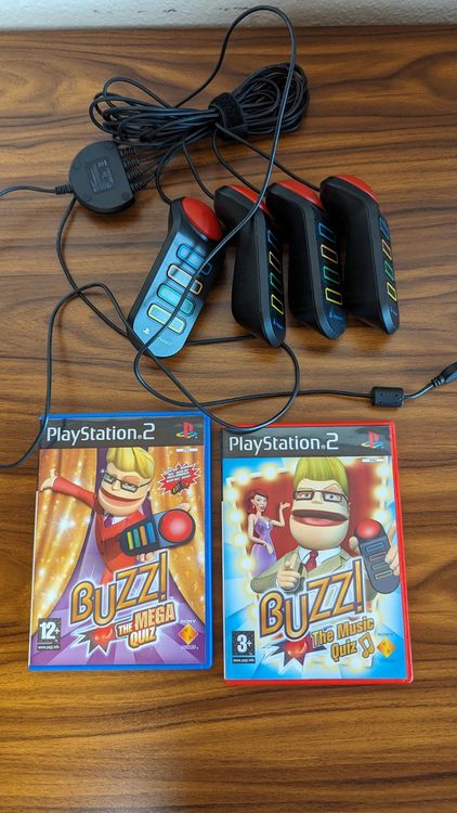 Buzz PS2 The Mega The Music Quiz Inkl 4 Buzz Buzzer Kaufen Auf