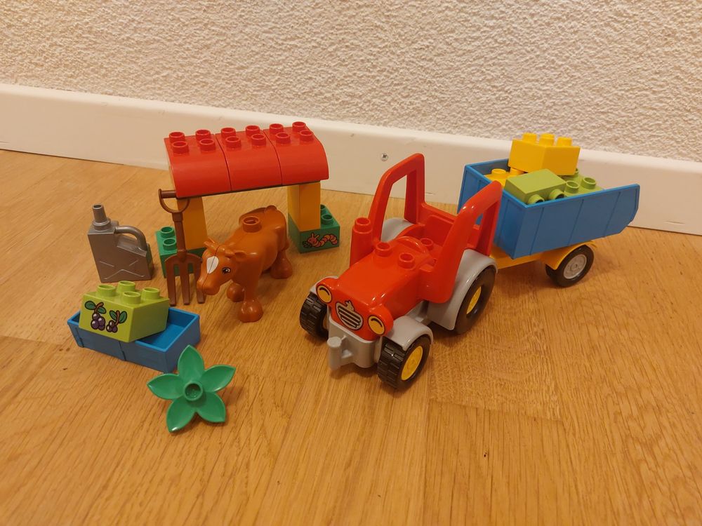 LEGO Duplo Traktor mit Anhänger und Kuh Kaufen auf Ricardo