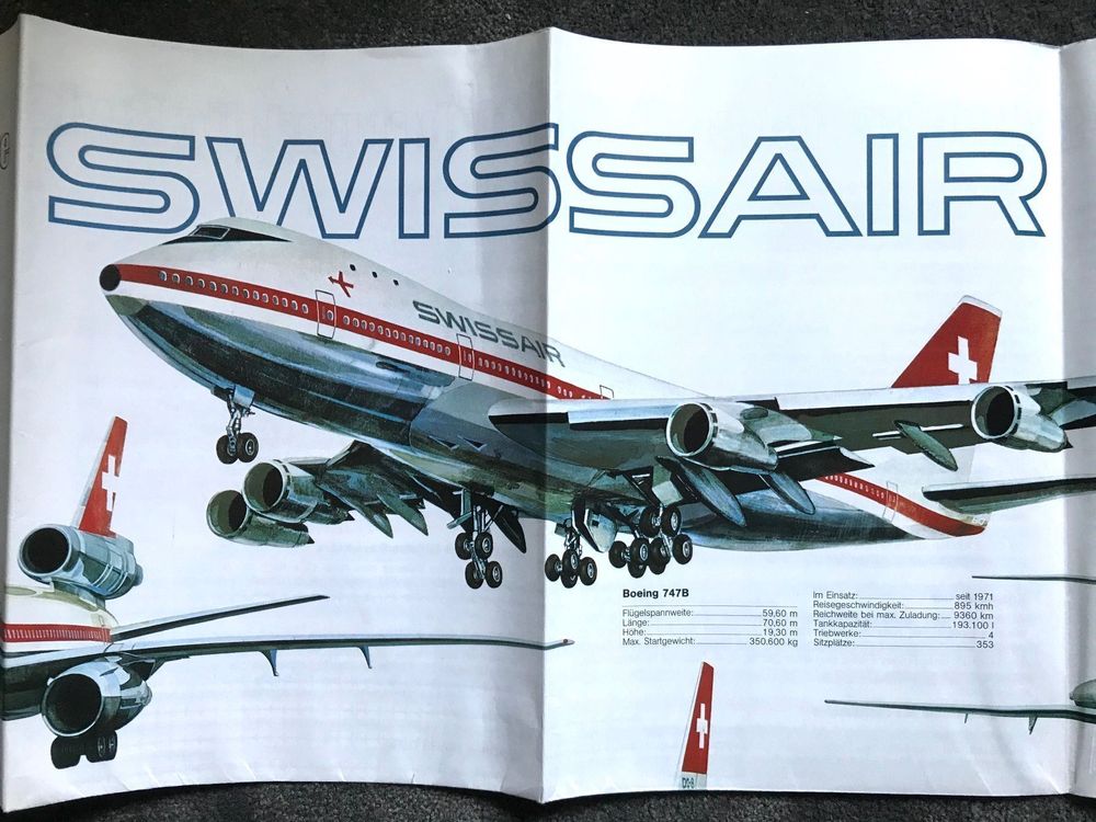 Swissair Poster Plakat A0 70er Jahre Kaufen Auf Ricardo