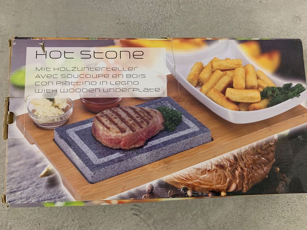 Neue Nouvel Hot Stone Platten Mit Holzunterteller Neu Und