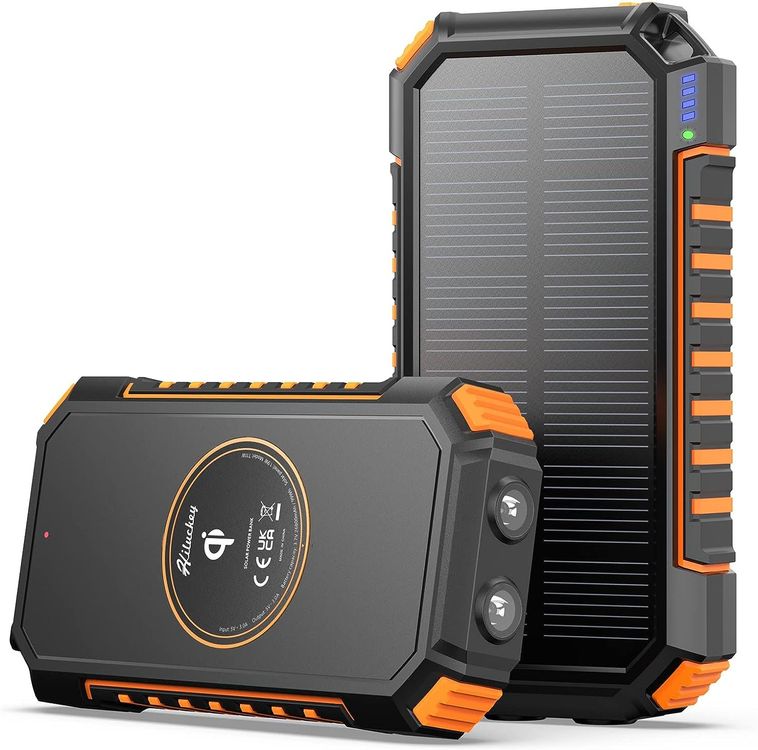 Wireless Solar Powerbank Mah Wasserdicht Externer Akku Kaufen