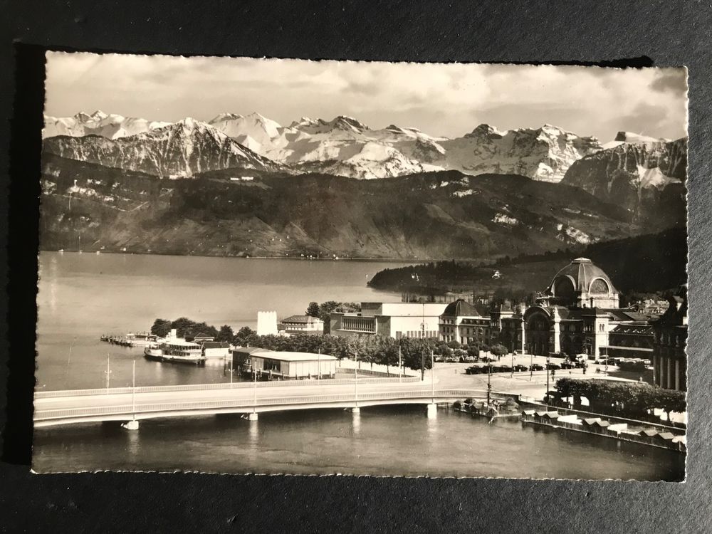 Pk Antike Postkarte Luzern Mit Dem Alten Bahnhof Kaufen Auf Ricardo