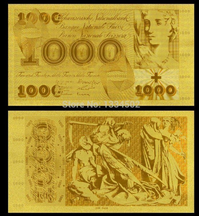 1000 Schweizer Franken Gold Alte Note Kaufen Auf Ricardo