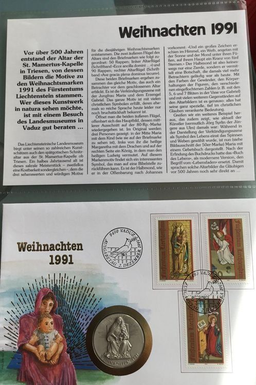 Numisbrief Weihnachten 1991 Silber 900 Kaufen Auf Ricardo