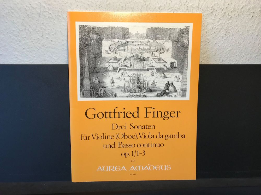 Gottfried Finger Drei Sonaten F R Violine Viola Und Klavier Kaufen