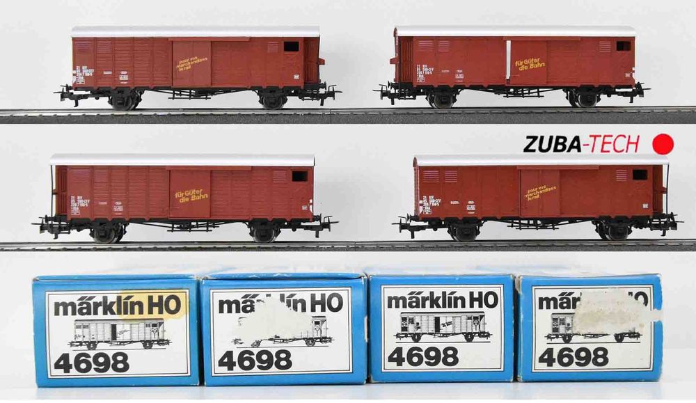 Märklin 4x Gedeckte Güterwagen Für Güter Bahn DB H0 OV Kaufen