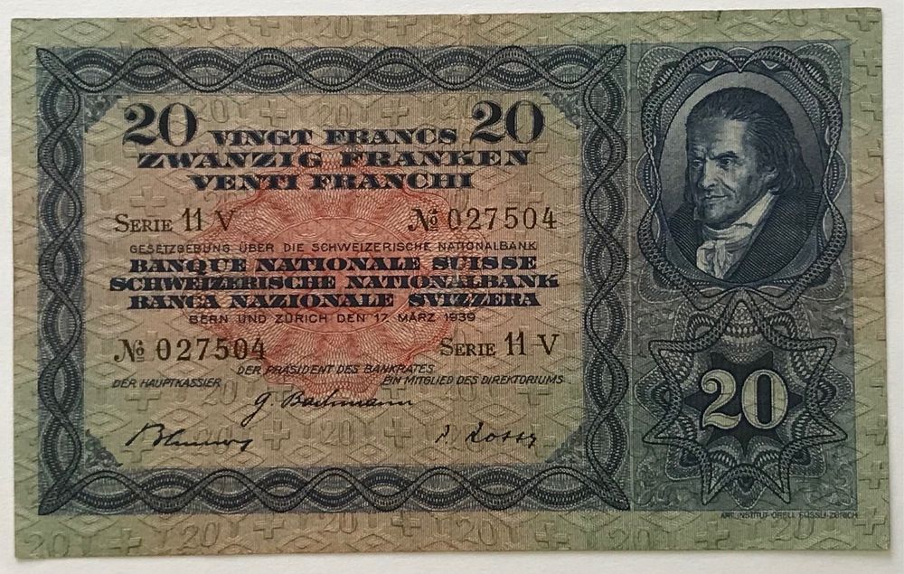 Sch Ne Schweizer Franken Banknote Vom M Rz Kaufen Auf Ricardo