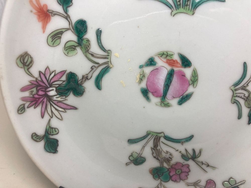 CHINE ANTIQUE PORCELAINE ASSIETTE SIGNÉE ÉPOQUE TUNG CHIH Kaufen auf