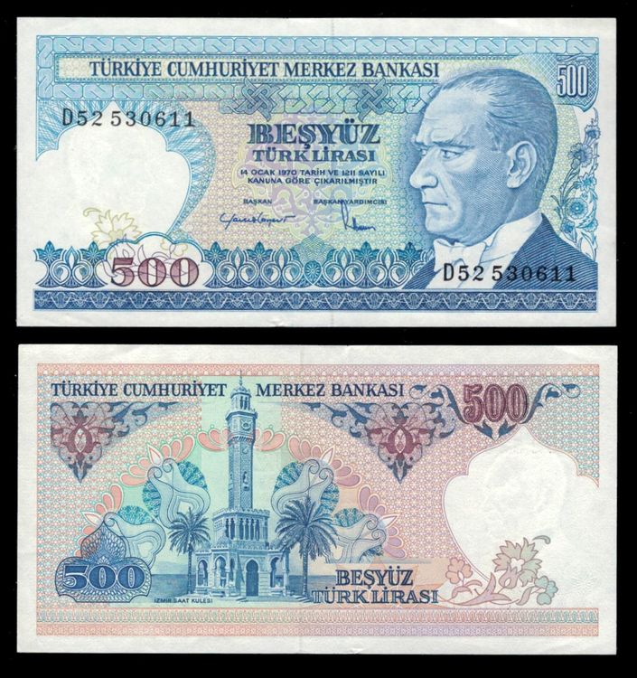 1984 Türkei Banknote 500 Lira bankfrisch unz Kaufen auf Ricardo