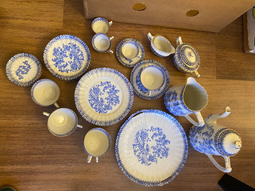 Porzellan Set Rosslau China Blau Antik Teilig Kaufen Auf Ricardo