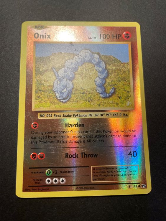 Onix 61 108 Reverse Holo XY Evolutions Kaufen Auf Ricardo