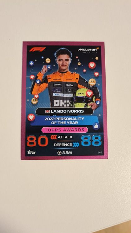 Topps Turbo Attax 2023 F1 Formel 1 Lando Norris McLaren Kaufen Auf