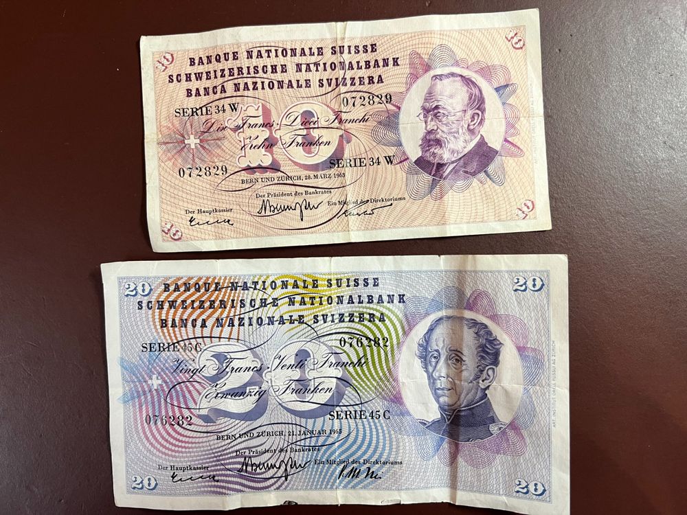 Schweizer Banknoten Fr Und Fr Kaufen Auf Ricardo