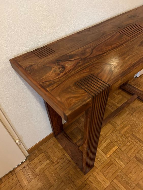 Console Design En Bois Noble Noyer Massif Kaufen Auf Ricardo