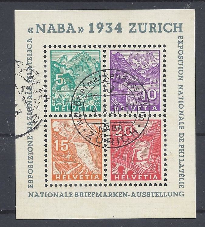 1934 Naba Block W1 KP 750 Kaufen Auf Ricardo