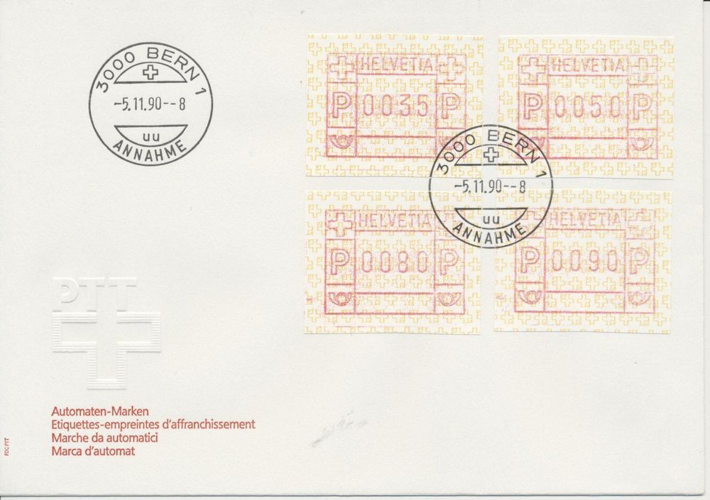 FDC Automatenmarken 1990 Kaufen Auf Ricardo