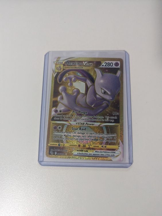 Pok Mon Mewtwo Vstar Secret Rare Gold Pok Mon Go En Kaufen