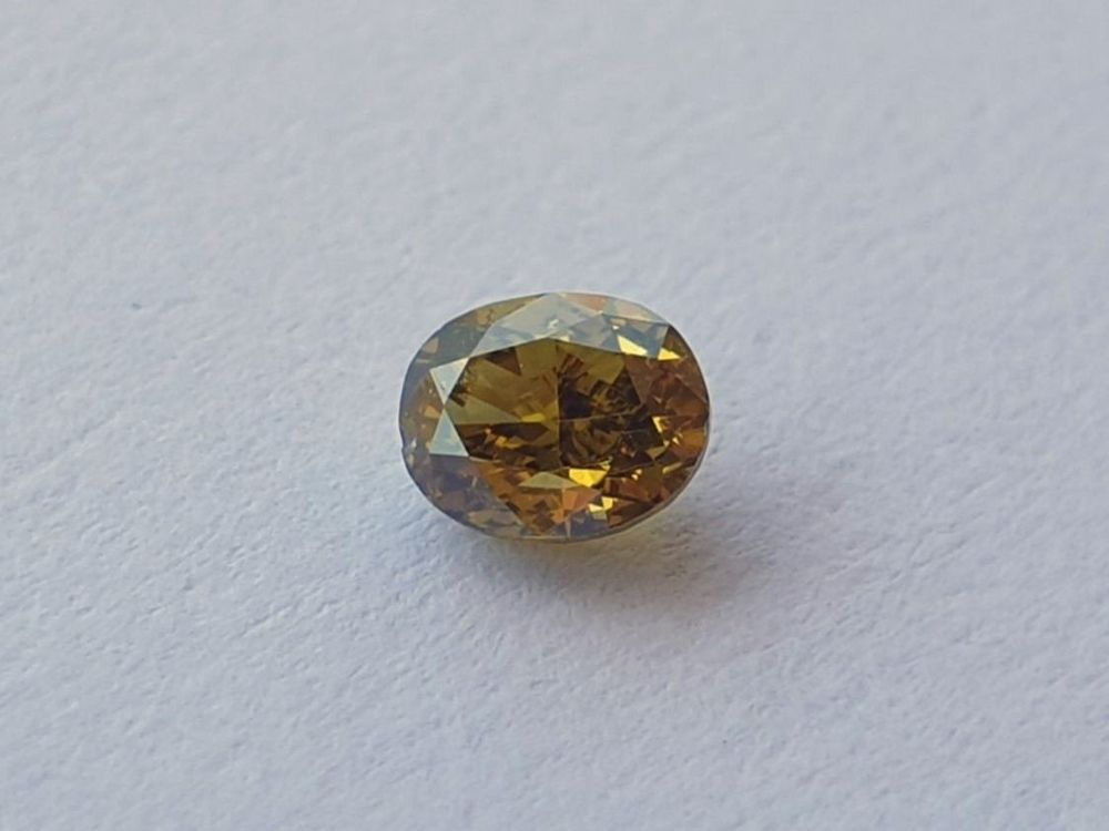 0 22 Ct Natural Fancy Brownish Yellow SI Oval Diamant Kaufen Auf Ricardo