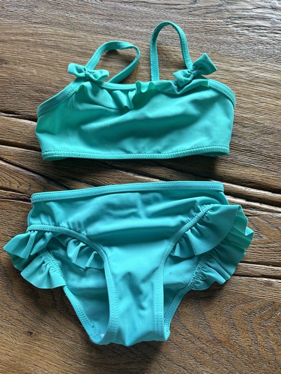 Süesser Mädchen Bikini türkis mit Rüschen Grösse Gebraucht in