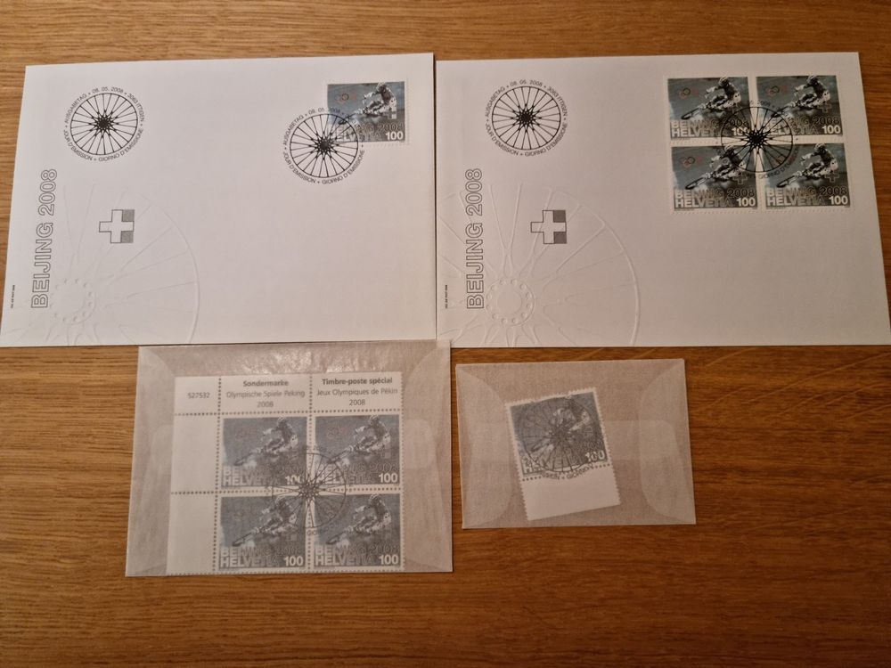 2008 FDC Einzel Und 4er Blocks ET 4er Block ET Vollstempel Kaufen Auf